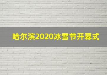 哈尔滨2020冰雪节开幕式