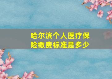 哈尔滨个人医疗保险缴费标准是多少