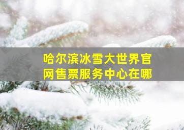 哈尔滨冰雪大世界官网售票服务中心在哪