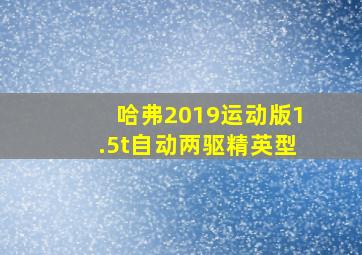 哈弗2019运动版1.5t自动两驱精英型