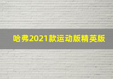 哈弗2021款运动版精英版