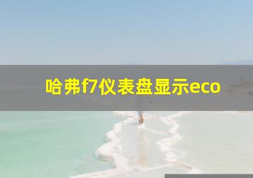 哈弗f7仪表盘显示eco