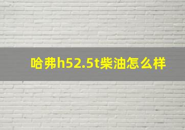 哈弗h52.5t柴油怎么样