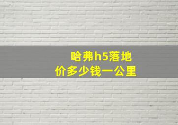 哈弗h5落地价多少钱一公里