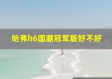 哈弗h6国潮冠军版好不好