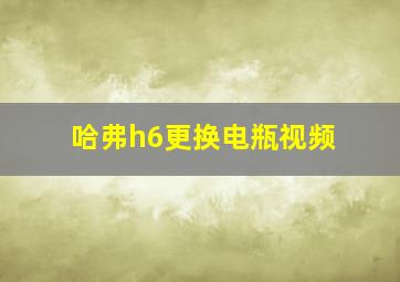 哈弗h6更换电瓶视频