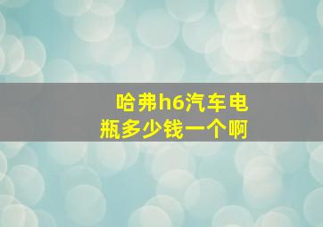 哈弗h6汽车电瓶多少钱一个啊