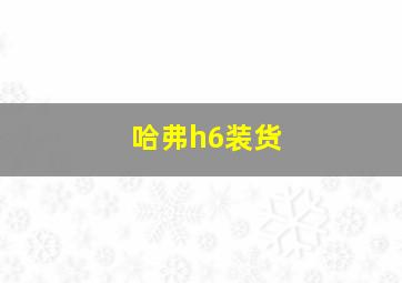 哈弗h6装货