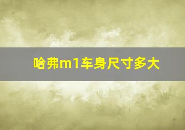 哈弗m1车身尺寸多大