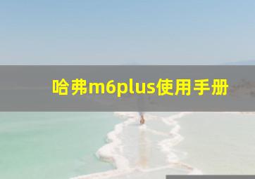 哈弗m6plus使用手册