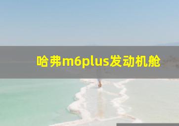 哈弗m6plus发动机舱