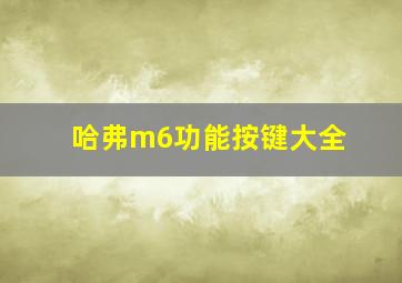 哈弗m6功能按键大全