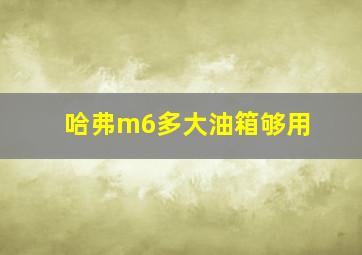 哈弗m6多大油箱够用