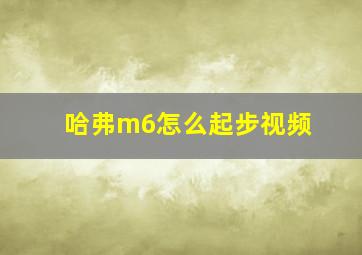 哈弗m6怎么起步视频