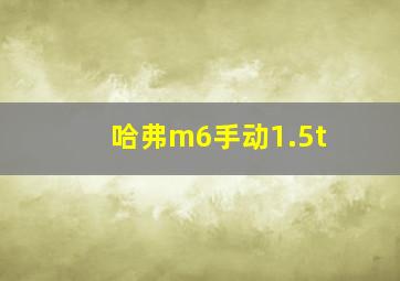 哈弗m6手动1.5t