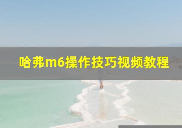 哈弗m6操作技巧视频教程