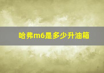 哈弗m6是多少升油箱