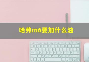 哈弗m6要加什么油