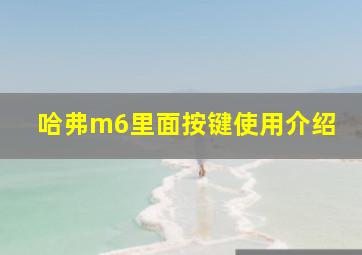 哈弗m6里面按键使用介绍