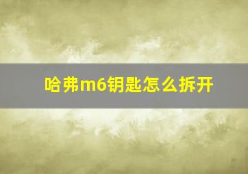 哈弗m6钥匙怎么拆开