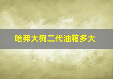 哈弗大狗二代油箱多大