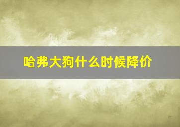 哈弗大狗什么时候降价