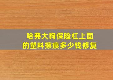 哈弗大狗保险杠上面的塑料擦痕多少钱修复