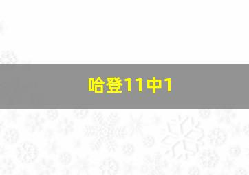 哈登11中1