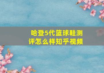 哈登5代篮球鞋测评怎么样知乎视频