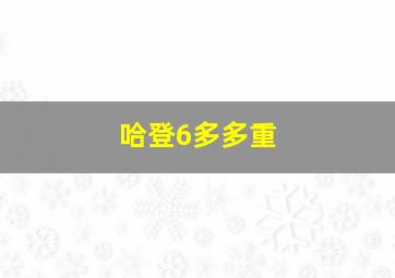 哈登6多多重