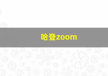 哈登zoom