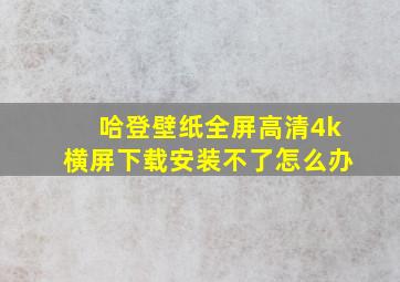 哈登壁纸全屏高清4k横屏下载安装不了怎么办