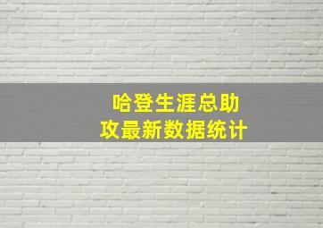 哈登生涯总助攻最新数据统计