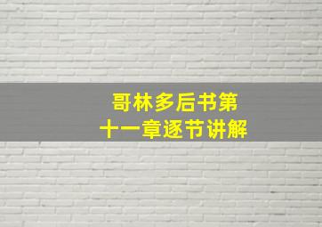 哥林多后书第十一章逐节讲解