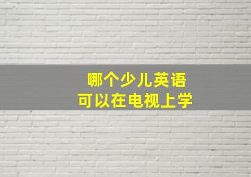 哪个少儿英语可以在电视上学