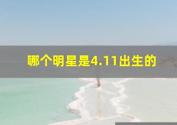 哪个明星是4.11出生的