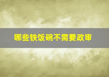 哪些铁饭碗不需要政审