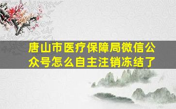 唐山市医疗保障局微信公众号怎么自主注销冻结了