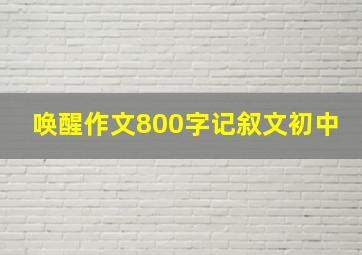 唤醒作文800字记叙文初中