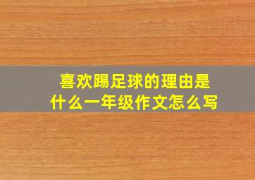 喜欢踢足球的理由是什么一年级作文怎么写