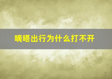 嘀嗒出行为什么打不开