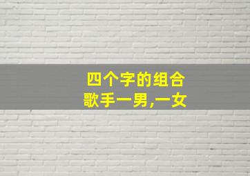 四个字的组合歌手一男,一女