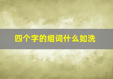 四个字的组词什么如洗