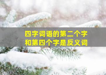 四字词语的第二个字和第四个字是反义词