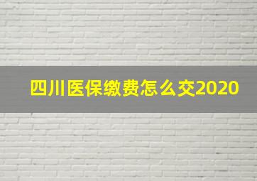 四川医保缴费怎么交2020