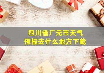 四川省广元市天气预报去什么地方下载