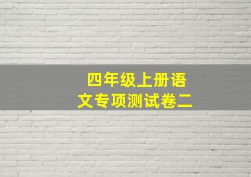 四年级上册语文专项测试卷二