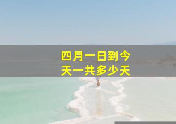 四月一日到今天一共多少天