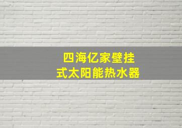 四海亿家壁挂式太阳能热水器