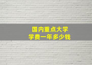 国内重点大学学费一年多少钱